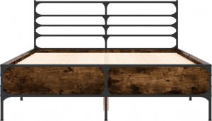 vidaXL vidaXL Rama łóżka, przydymiony dąb, 120x200 cm 4