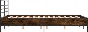 vidaXL vidaXL Rama łóżka, przydymiony dąb, 140x190 cm 5