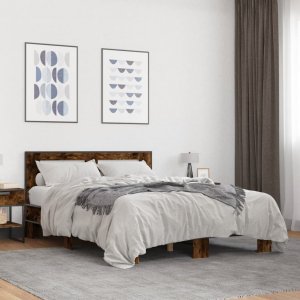 vidaXL vidaXL Rama łóżka, przydymiony dąb, 120x200 cm 3