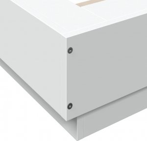 vidaXL vidaXL Rama łóżka z LED, biała, 200x200 cm, materiał drewnopochodny 10