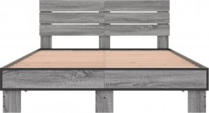 vidaXL vidaXL Rama łóżka, szary dąb sonoma, 140x200 cm 4