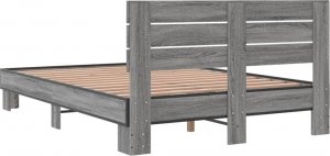 vidaXL vidaXL Rama łóżka, szary dąb sonoma, 140x200 cm 6