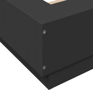 vidaXL vidaXL Rama łóżka z LED, czarna, 200x200 cm, materiał drewnopochodny 10