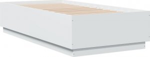 vidaXL vidaXL Rama łóżka z LED, biała, 90x190 cm, materiał drewnopochodny 8