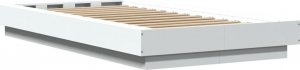 vidaXL vidaXL Rama łóżka z LED, biała, 100x200 cm, materiał drewnopochodny 6