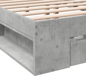 vidaXL vidaXL Rama łóżka z szufladami, szarość betonu, 200x200 cm 8