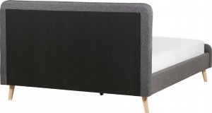 Beliani Łóżko tapicerowane 160 x 200 cm ciemnoszare RENNES II 7