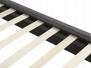 Beliani Łóżko tapicerowane 160 x 200 cm ciemnoszare RENNES II 9