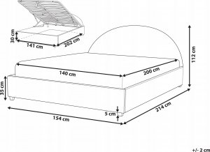 Beliani Łóżko z pojemnikiem boucle 160 x 200 cm zielone oliwkowe VAUCLUSE 3