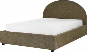 Beliani Łóżko z pojemnikiem boucle 160 x 200 cm zielone oliwkowe VAUCLUSE 5