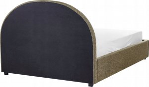 Beliani Łóżko z pojemnikiem boucle 160 x 200 cm zielone oliwkowe VAUCLUSE 7