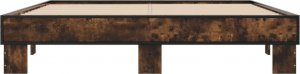 vidaXL Rama łóżka, przydymiony dąb, 150x200 cm 4