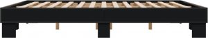 vidaXL Rama łóżka, czarna, 200x200 cm, materiał drewnopochodny i metal 5
