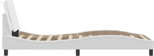 vidaXL vidaXL Rama łóżka z LED, biała, 90x200 cm, sztuczna skóra 9