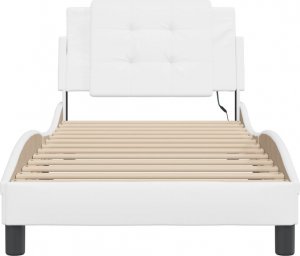 vidaXL vidaXL Rama łóżka z LED, biała, 80x200 cm, sztuczna skóra 6