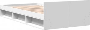vidaXL Rama łóżka z szufladą, biała, 100x200 cm 6
