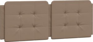 vidaXL vidaXL Rama łóżka z LED, kolor cappuccino, 140x190 cm, sztuczna skóra 8