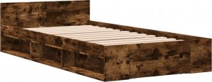 vidaXL vidaXL Rama łóżka z szufladą, przydymiony dąb, 90x200 cm 2