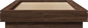vidaXL vidaXL Rama łóżka z LED, brązowy dąb, 100x200 cm 5