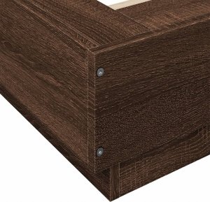vidaXL vidaXL Rama łóżka z LED, brązowy dąb, 100x200 cm 10