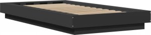 vidaXL vidaXL Rama łóżka z LED, czarna, 100x200 cm, materiał drewnopochodny 7