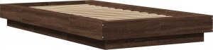 vidaXL vidaXL Rama łóżka z LED, brązowy dąb, 90x190 cm 2