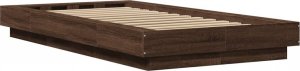 vidaXL vidaXL Rama łóżka z LED, brązowy dąb, 90x190 cm 7