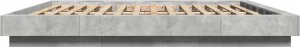 vidaXL vidaXL Rama łóżka z LED, szarość betonu, 180x200 cm 6