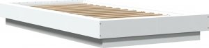 vidaXL vidaXL Rama łóżka z LED, biała, 90x190 cm, materiał drewnopochodny 2