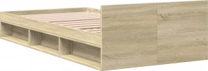 vidaXL vidaXL Rama łóżka z szufladą, dąb sonoma, 75x190 cm 6