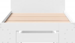 vidaXL Rama łóżka z szufladą, biała, 75x190 cm 4