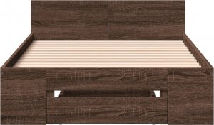 vidaXL vidaXL Rama łóżka z szufladą, brązowy dąb, 75x190 cm 4