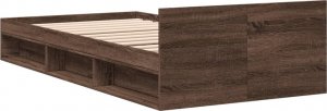 vidaXL vidaXL Rama łóżka z szufladą, brązowy dąb, 75x190 cm 6