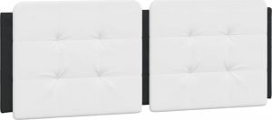 vidaXL vidaXL Rama łóżka z LED, czarno-biała, 140x200 cm, sztuczna skóra 10