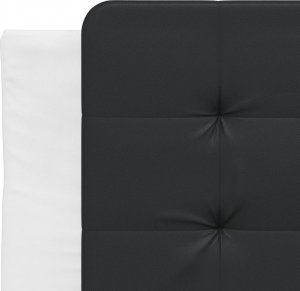 vidaXL vidaXL Rama łóżka z zagłówkiem, biało-czarna, 90x200cm, sztuczna skóra 10