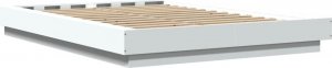 vidaXL vidaXL Rama łóżka z LED, biała, 135x190 cm, materiał drewnopochodny 7