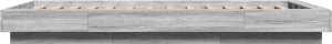 vidaXL vidaXL Rama łóżka z LED, szary dąb sonoma, 90x190 cm 6
