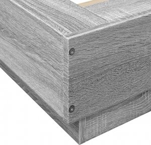 vidaXL vidaXL Rama łóżka z LED, szary dąb sonoma, 90x190 cm 10