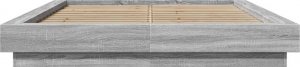 vidaXL vidaXL Rama łóżka z LED, szary dąb sonoma, 135x190 cm 5