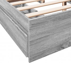 vidaXL vidaXL Rama łóżka z szufladami, szary dąb sonoma, 160x200 cm 8