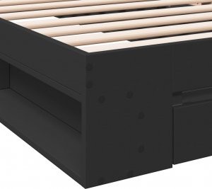 vidaXL vidaXL Rama łóżka z szufladą, czarna, 90x190 cm 8