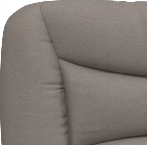 vidaXL vidaXL Łóżko z materacem, taupe, 140x200 cm, obite tkaniną 6