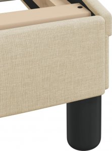 vidaXL vidaXL Łóżko z materacem, kremowe, 140x200 cm, obite tkaniną 7