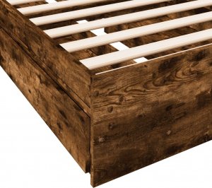 vidaXL Rama łóżka z szufladami, przydymiony dąb, 100x200 cm 8