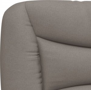 vidaXL vidaXL Łóżko z materacem, taupe, 140x190 cm, obite tkaniną 6