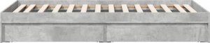 vidaXL vidaXL Rama łóżka z szufladami, szarość betonu, 75x190 cm 5