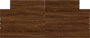 vidaXL Rama łóżka z wezgłowiem i zanóżkiem, brązowy dąb, 120x200 cm 4