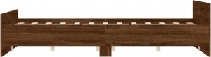 vidaXL Rama łóżka z wezgłowiem i zanóżkiem, brązowy dąb, 120x200 cm 5