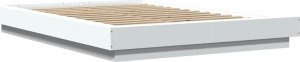 vidaXL vidaXL Rama łóżka z LED, biała, 140x190 cm, materiał drewnopochodny 2