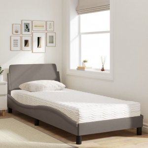 vidaXL vidaXL Łóżko z materacem, taupe, 90x190 cm, obite tkaniną 3